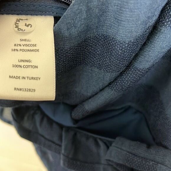 Tularosa Revolve women’s Florence navy striped ruffle cropped jumpsuit size S - Picture 8 of 8